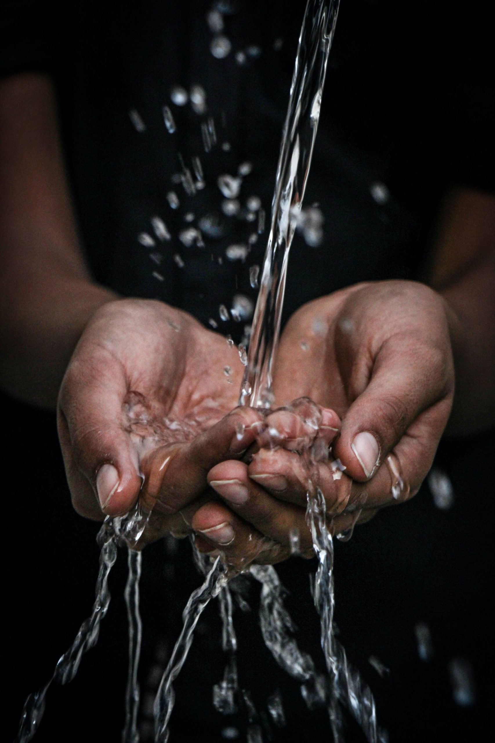 water hands