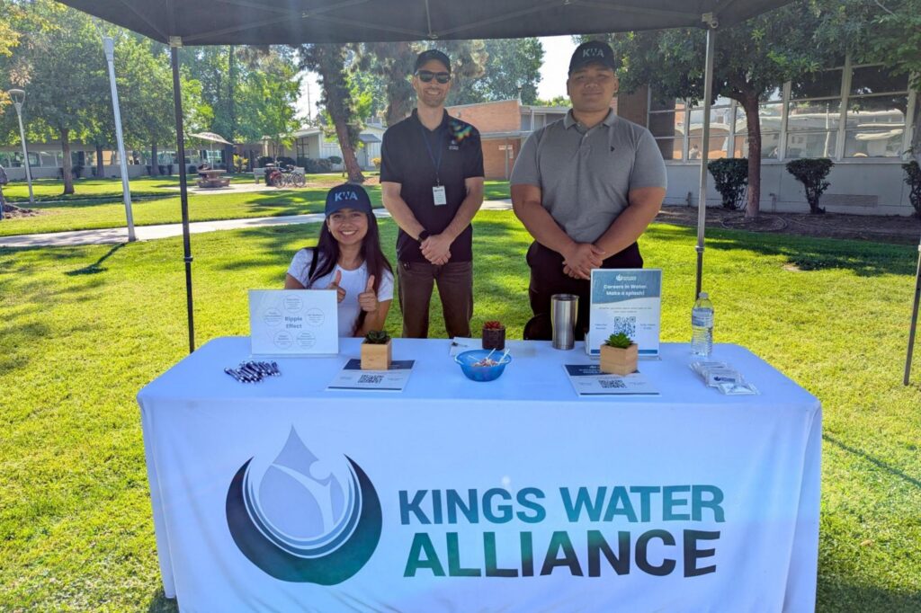Volunteers with Kings Water Alliance at a tabling event at Reedley College