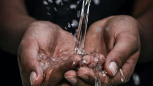 water hands